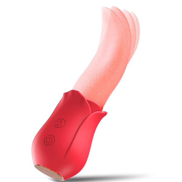 Kinoki - Rose Licking Vibrating Toys Massager