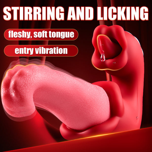 Fun tongue licking couple teasing simulation vibrating toy for women